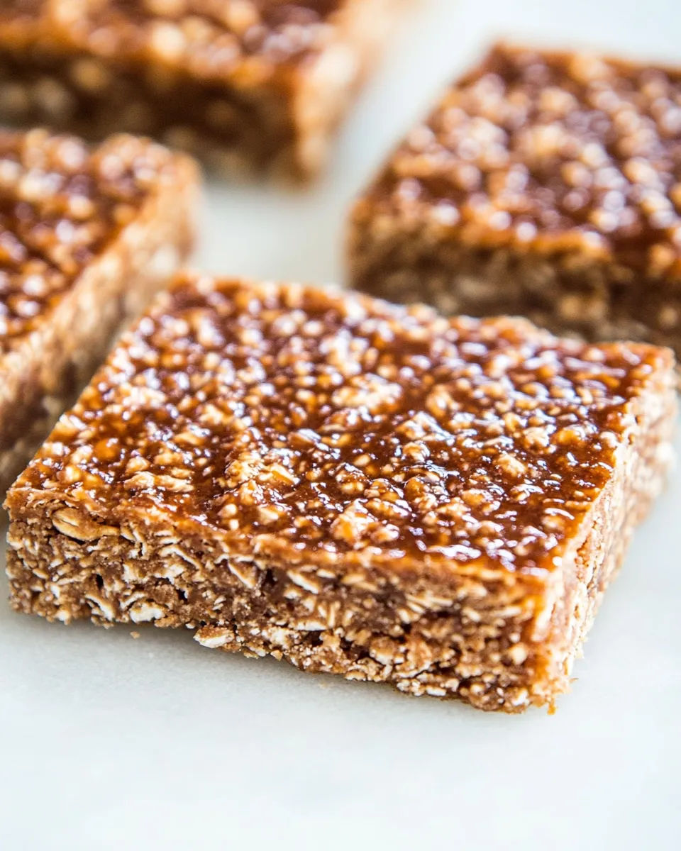 Delicious 3-Ingredient Peanut Butter Breakfast Bar recipe photo