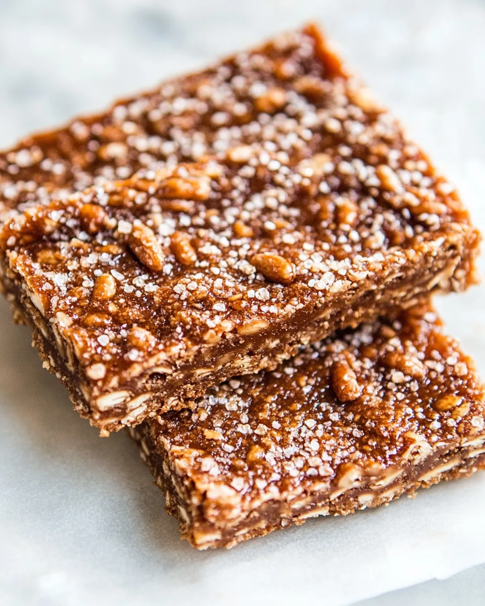 Quick 3-Ingredient Peanut Butter Breakfast Bar shot