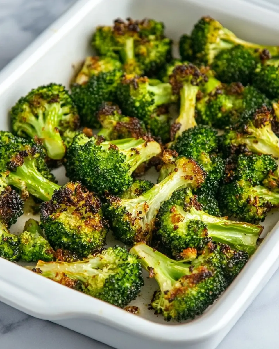 Quick 3-Ingredient Spicy Roasted Broccoli recipe photo