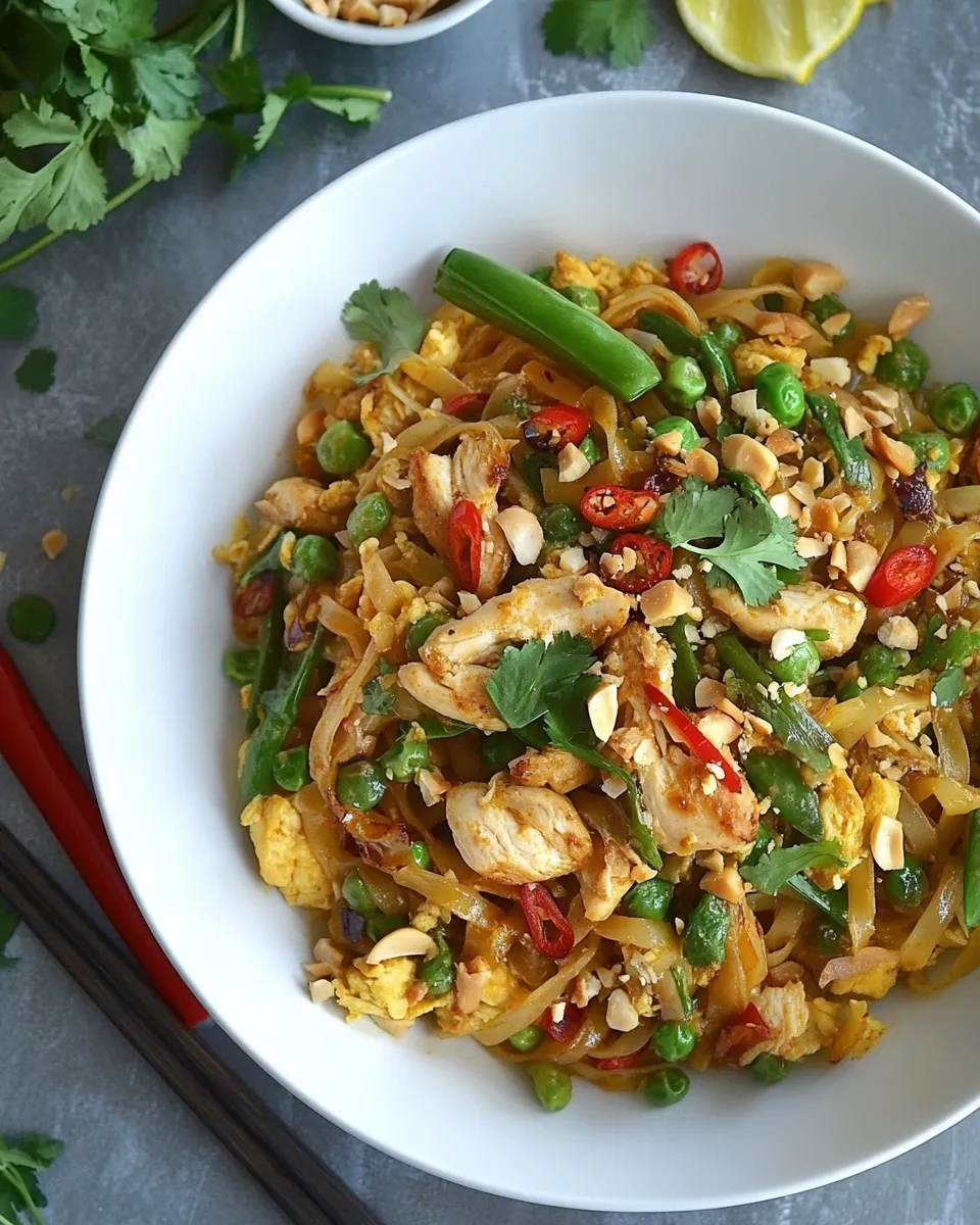 Delicious 30-Minute Chicken Pad Thai food shot