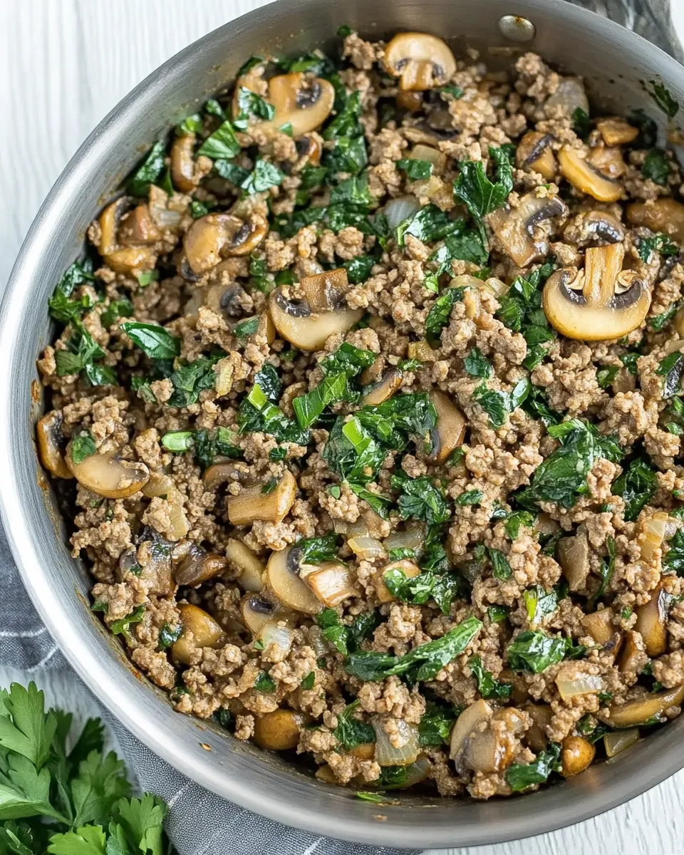 Delicious 30-Minute Ground Beef and Mushroom Skillet recipe photo