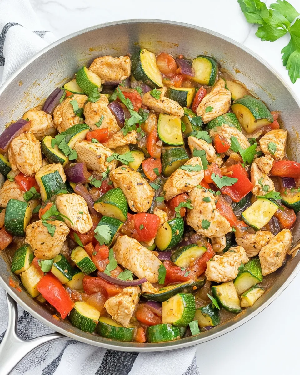 Quick 30-Minute Mexican Chicken and Zucchini Skillet recipe photo
