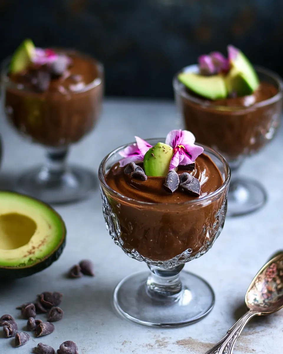 Healthy 4-Ingredient Avocado Chocolate Mousse recipe photo