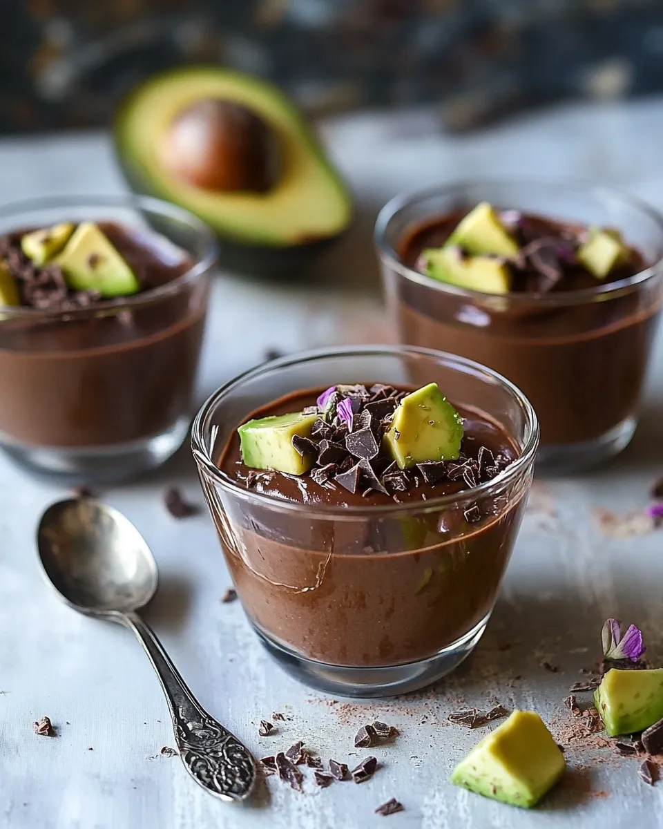 Quick 4-Ingredient Avocado Chocolate Mousse shot