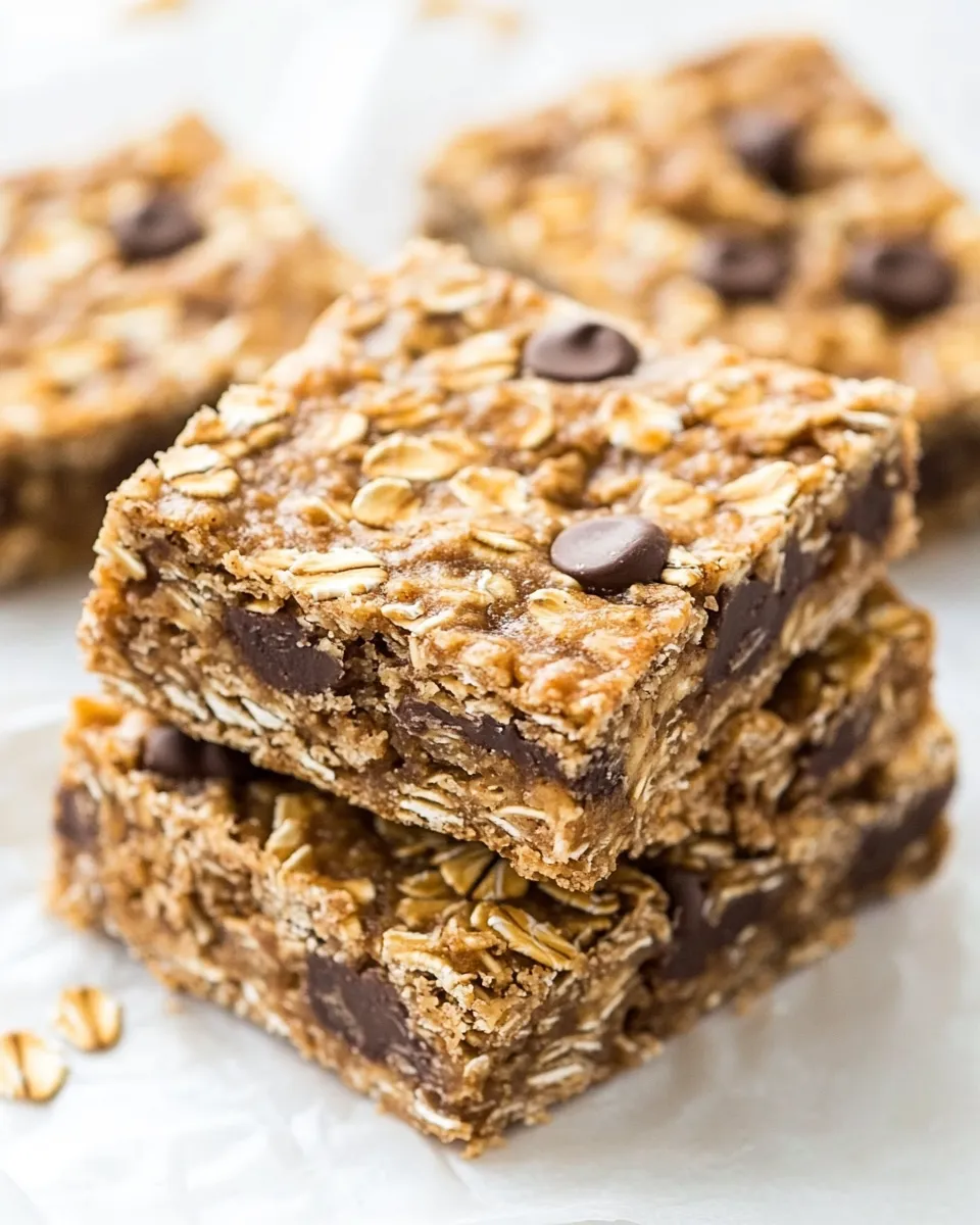Healthy 4-Ingredient Banana Oatmeal Bars image