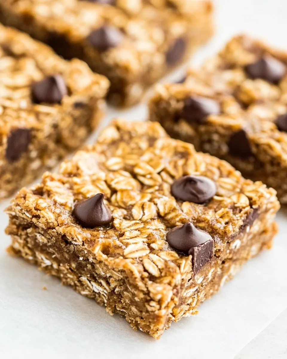 Quick 4-Ingredient Banana Oatmeal Bars shot