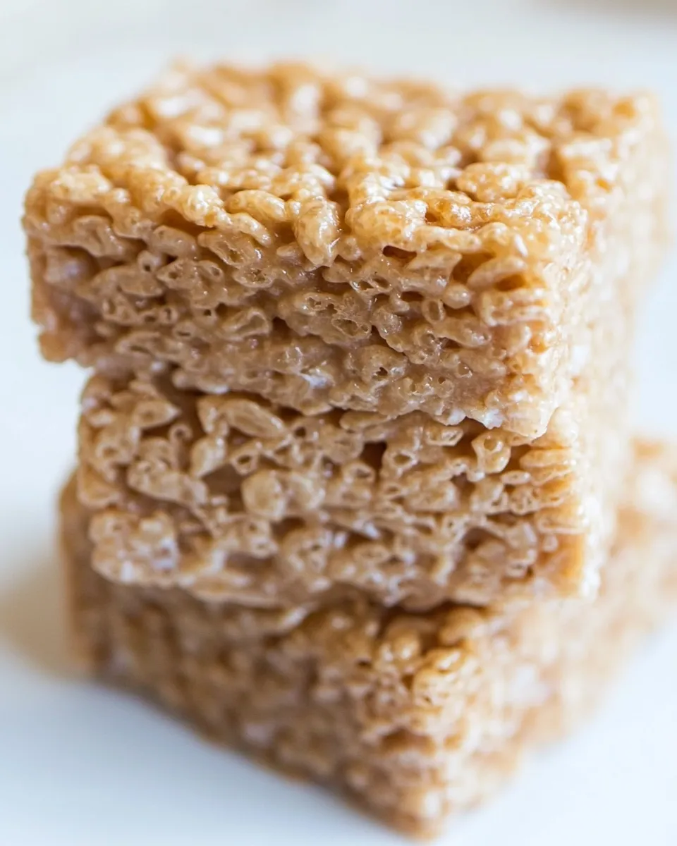 Quick 4-Ingredient Healthy Rice Krispie Treats food shot