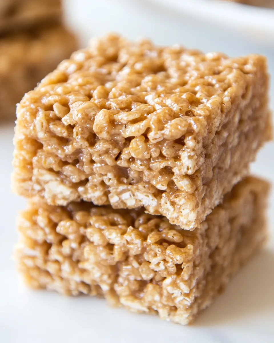 Homemade 4-Ingredient Healthy Rice Krispie Treats plate image