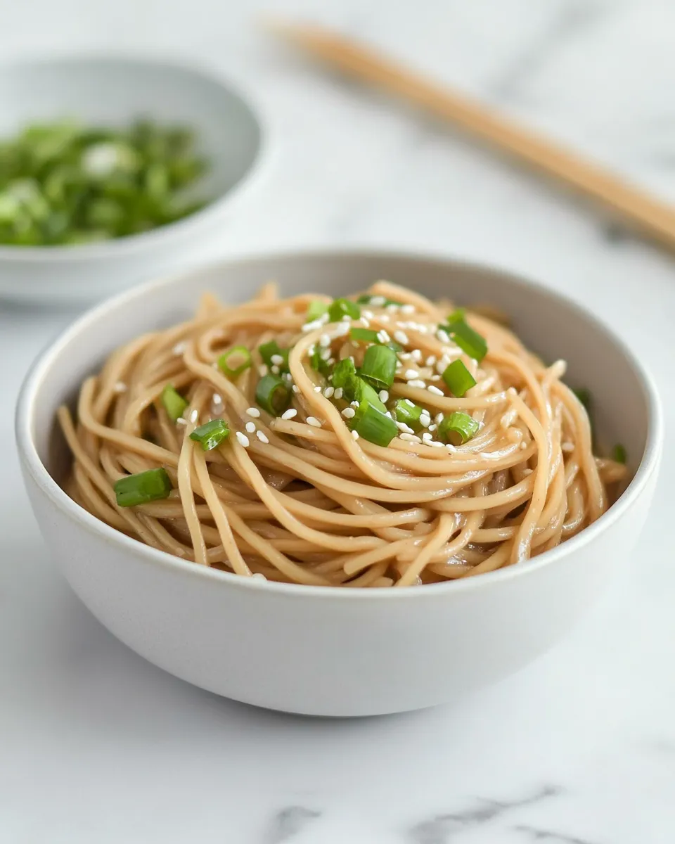 Homemade 4-Ingredient Sesame Noodles shot