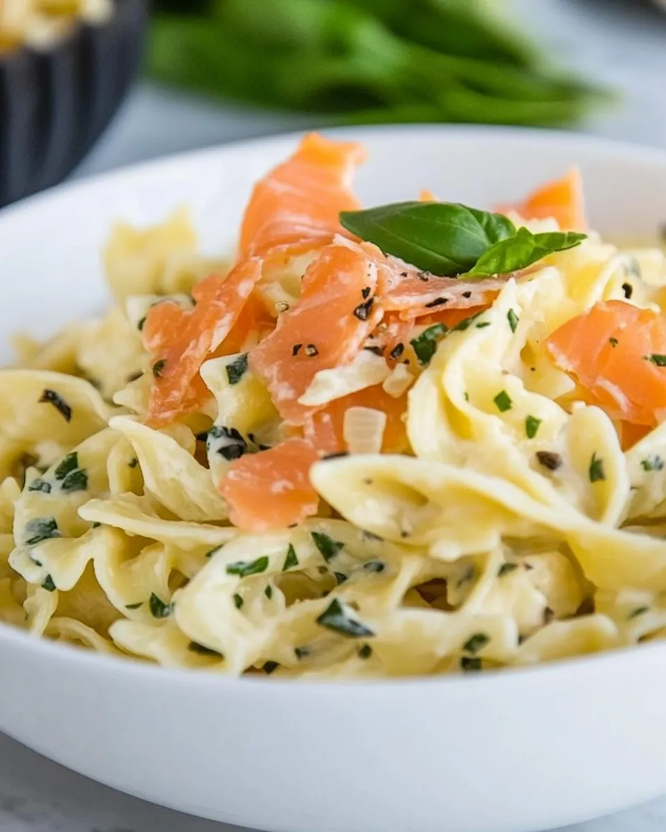 Delicious 5 Ingredient Smoked Salmon Pasta (10 minute supper) image