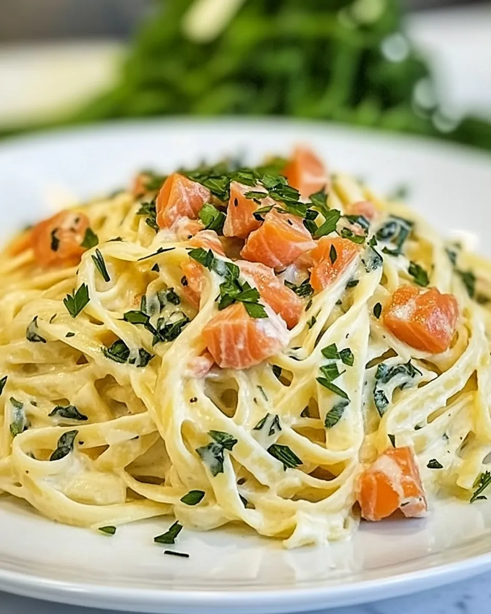 Quick 5 Ingredient Smoked Salmon Pasta (10 minute supper) recipe photo