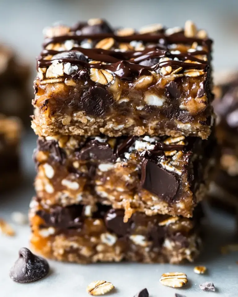 Simple 7-Layer Dulce De Leche Oatmeal Chocolate Chip Bars. photo