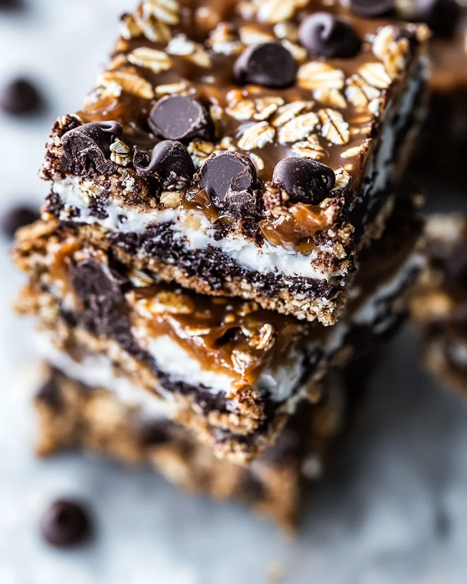 Easy 7-Layer Dulce De Leche Oatmeal Chocolate Chip Bars. photo
