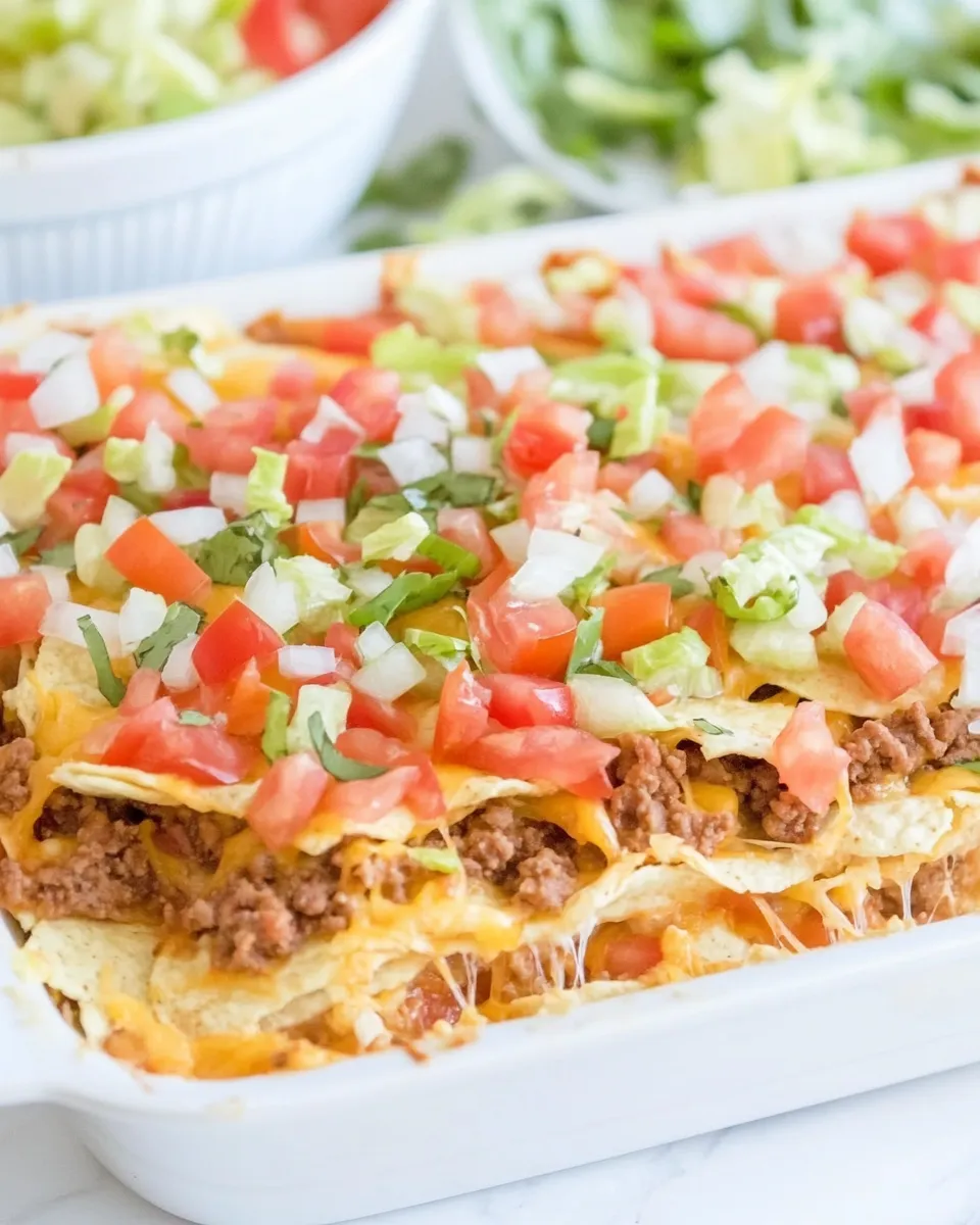 Homemade 7 Layer Taco Casserole with Ground Beef recipe photo