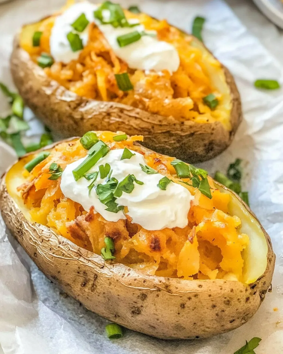 Healthy Air Fryer Baked Potatoes dish photo