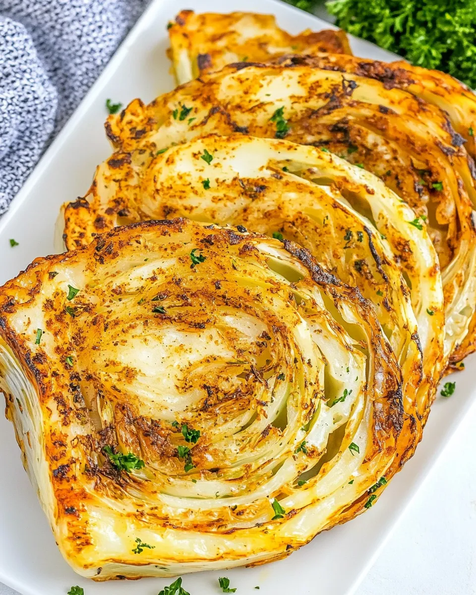 Easy Air Fryer Cabbage Steaks recipe photo