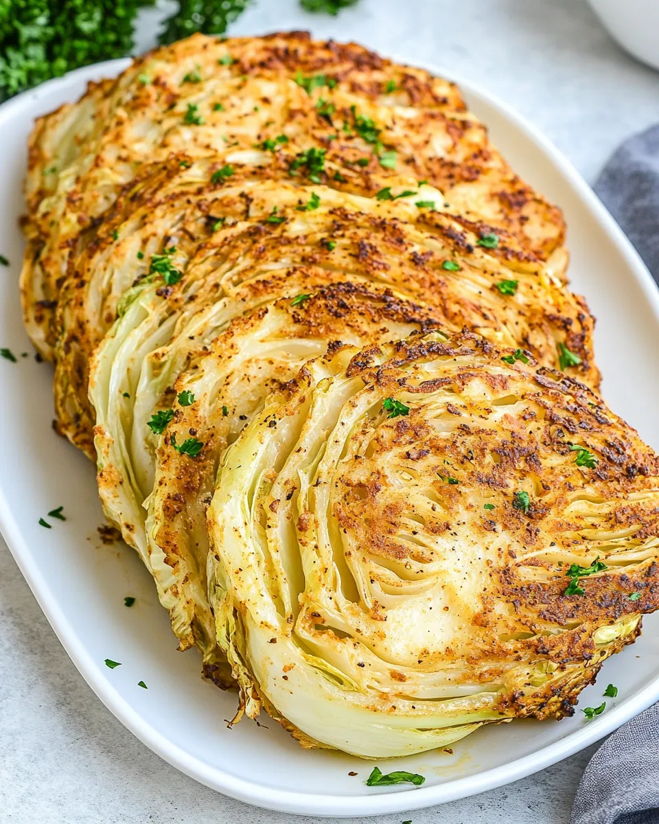 Healthy Air Fryer Cabbage Steaks dish photo