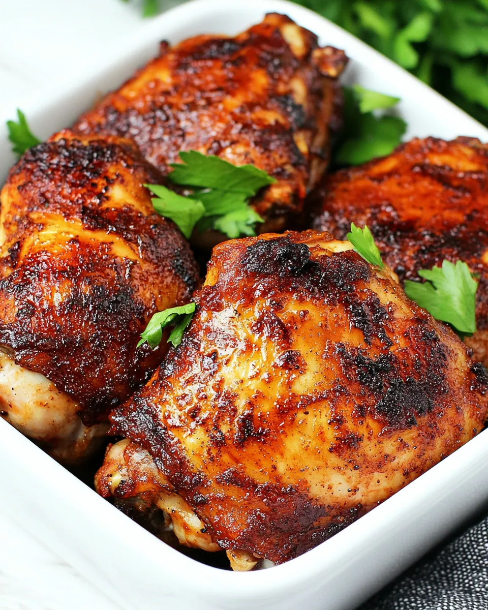 Savory Air Fryer Chicken Thighs dish photo