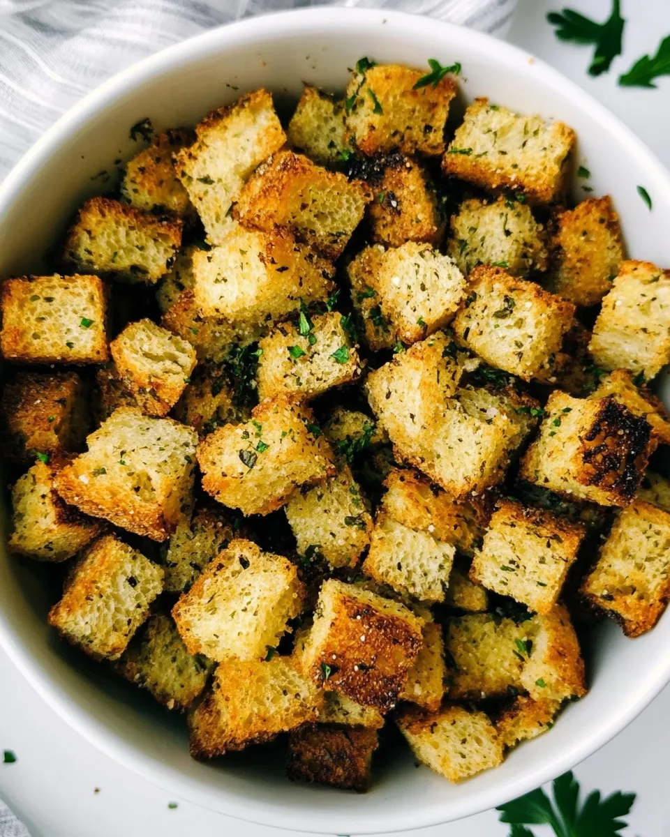 Delicious Air Fryer Croutons shot