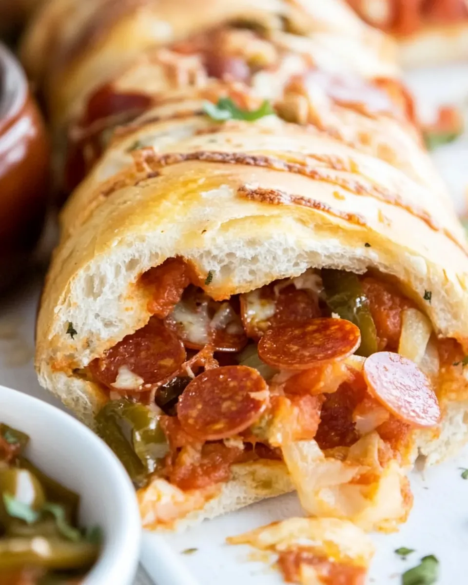 Classic Air Fryer Pepperoni and Peppers Stromboli image