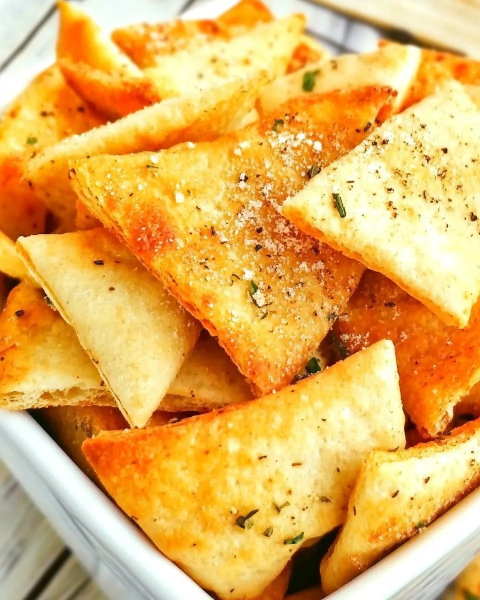 Healthy Air Fryer Pita Chips food shot