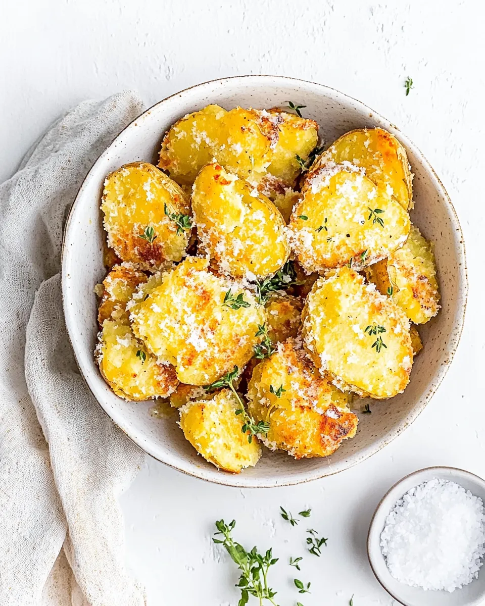 Delicious Air Fryer Smashed Potatoes shot