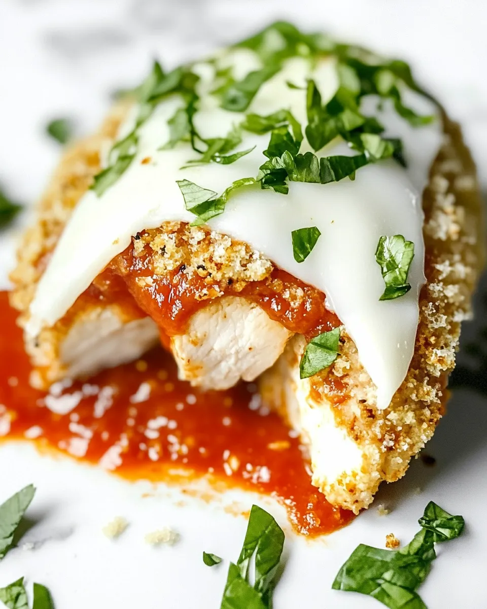 Delicious Air Fryer Stuffed Chicken Parmesan image