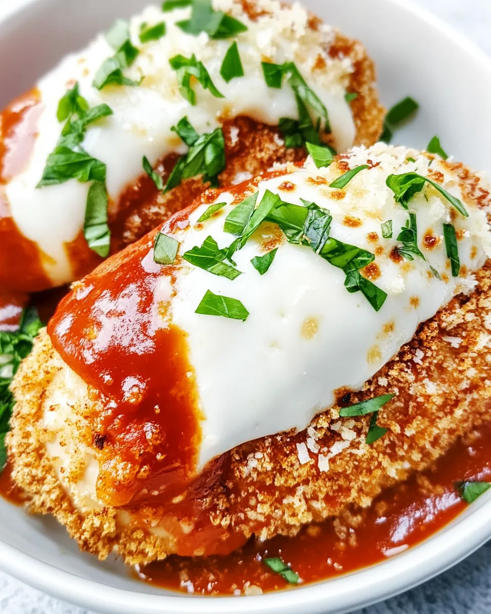 Classic Air Fryer Stuffed Chicken Parmesan recipe photo