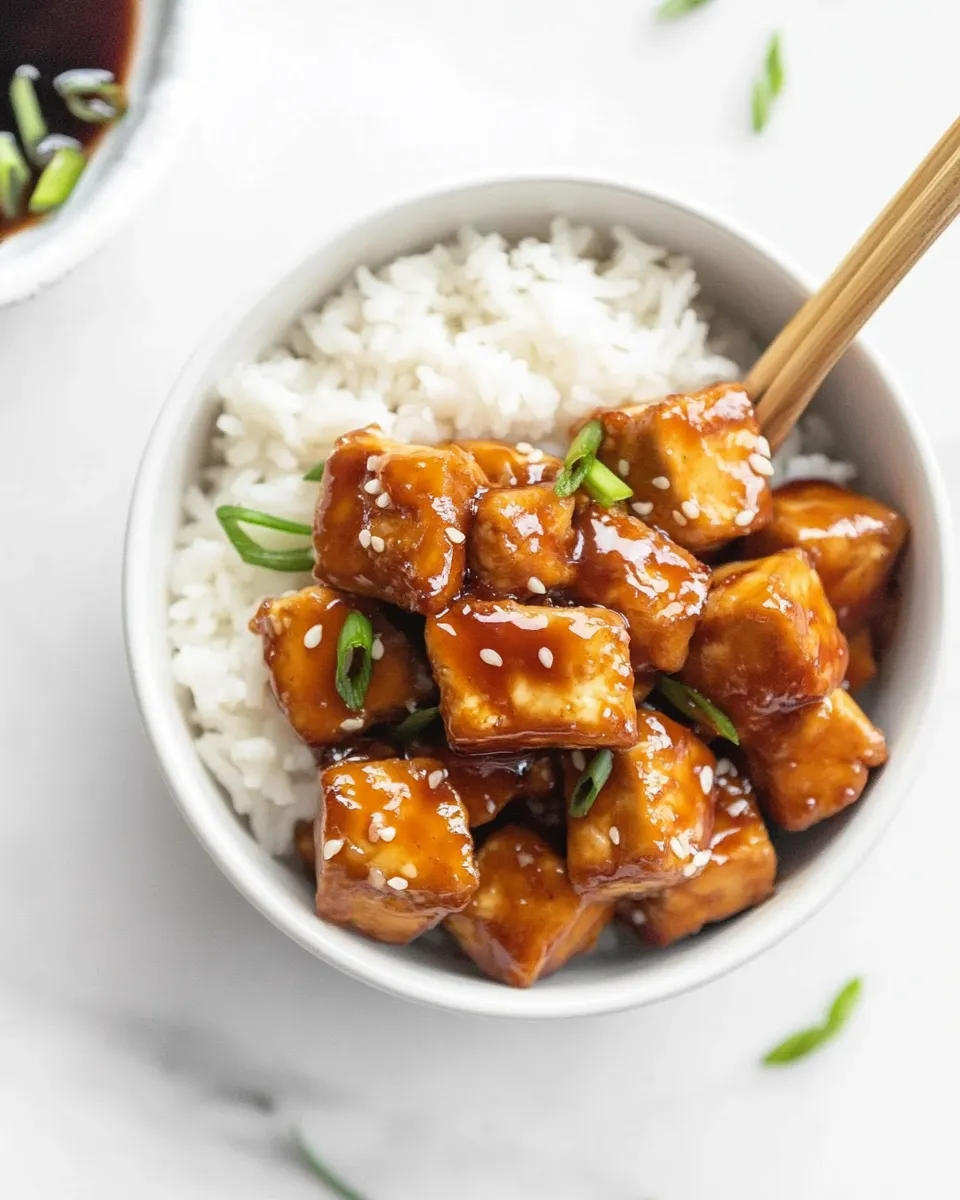Homemade Air Fryer Sweet Chili Tofu photo