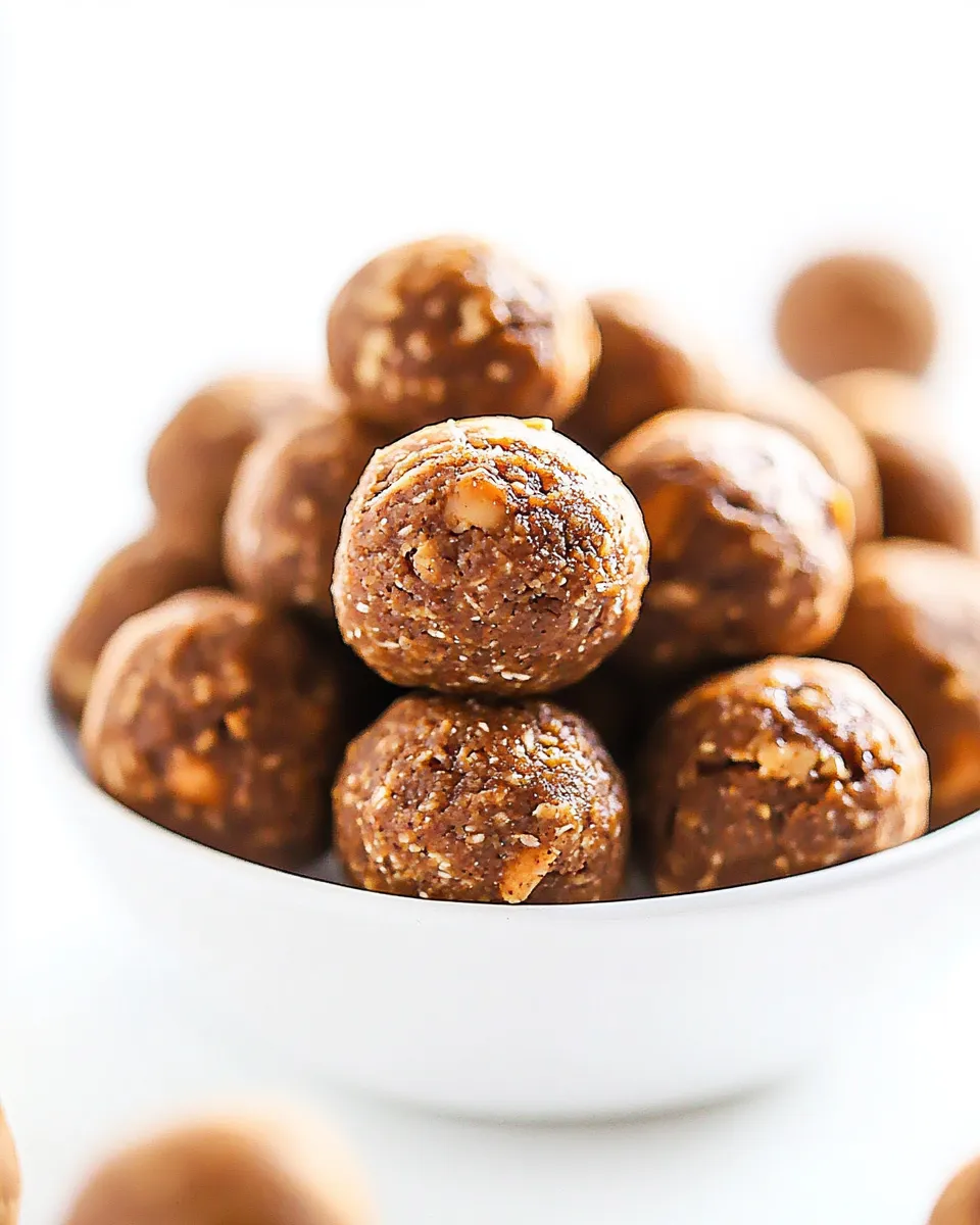 Delicious Almond Butter Protein Balls shot
