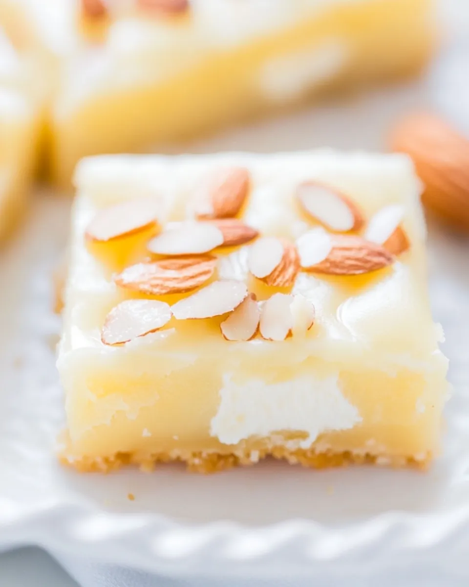 Delicious Almond Cream Cheese Shortbread Bars shot