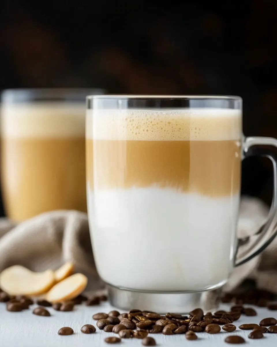 Delicious Almond Milk Latte shot