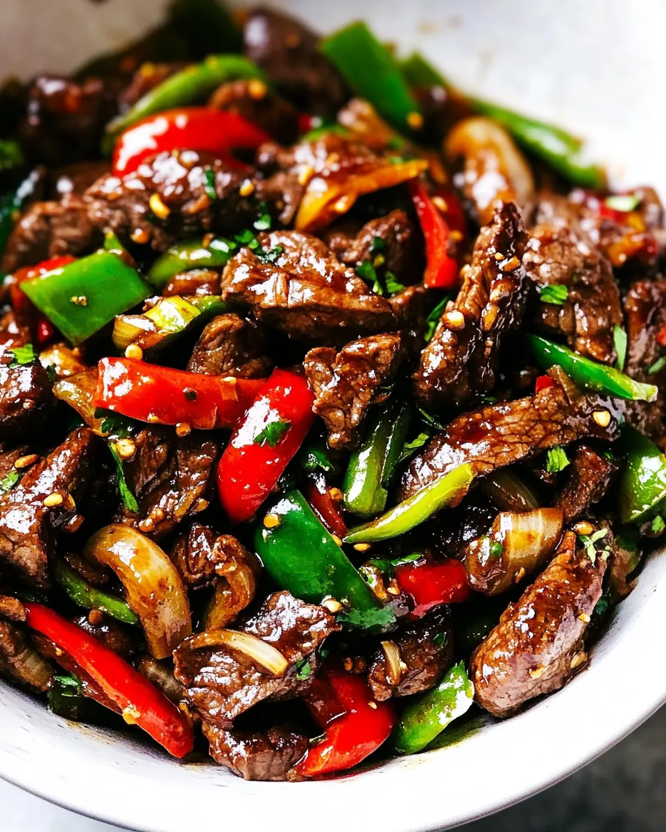 Delicious Amazing Pepper Steak Stir Fry shot