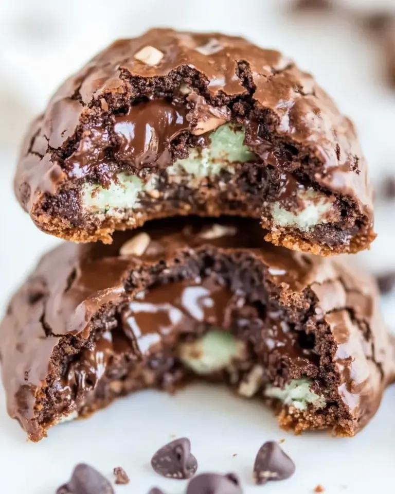 Homemade Andes Mint Chip Soft Fudgy Chocolate Cookies photo