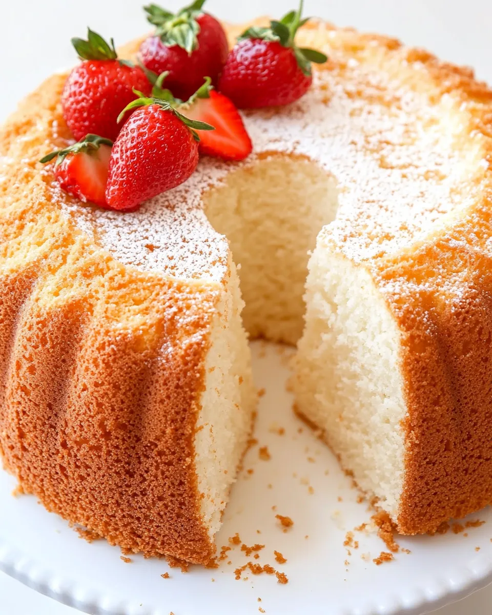Easy Angel Food Cake Recipe shot