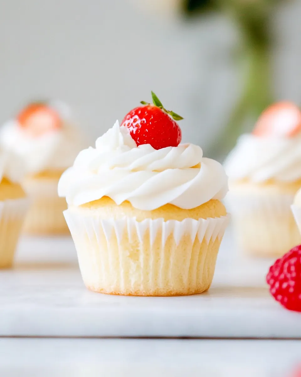 Delicious Angel Food Cupcakes food shot