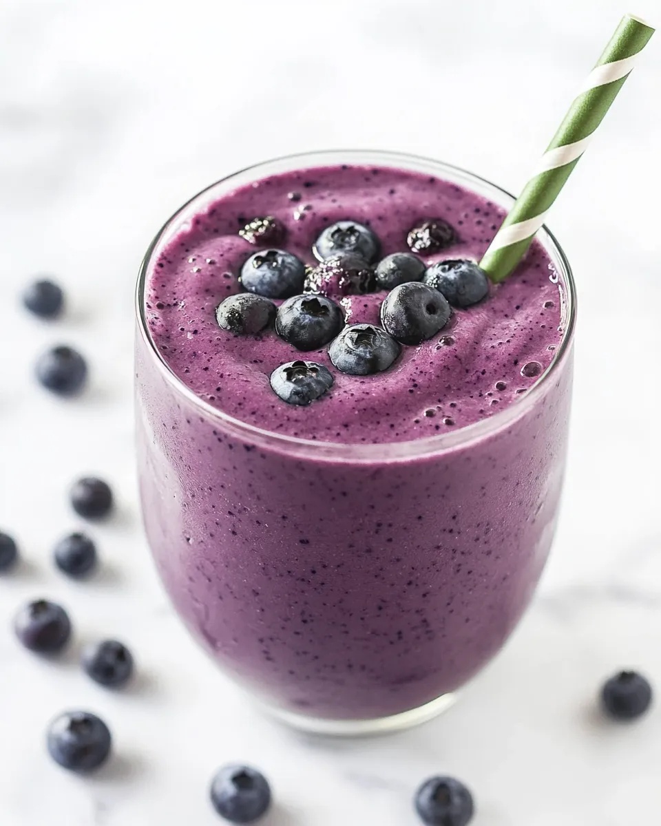 Healthy Anti-Inflammatory Blueberry Smoothie shot