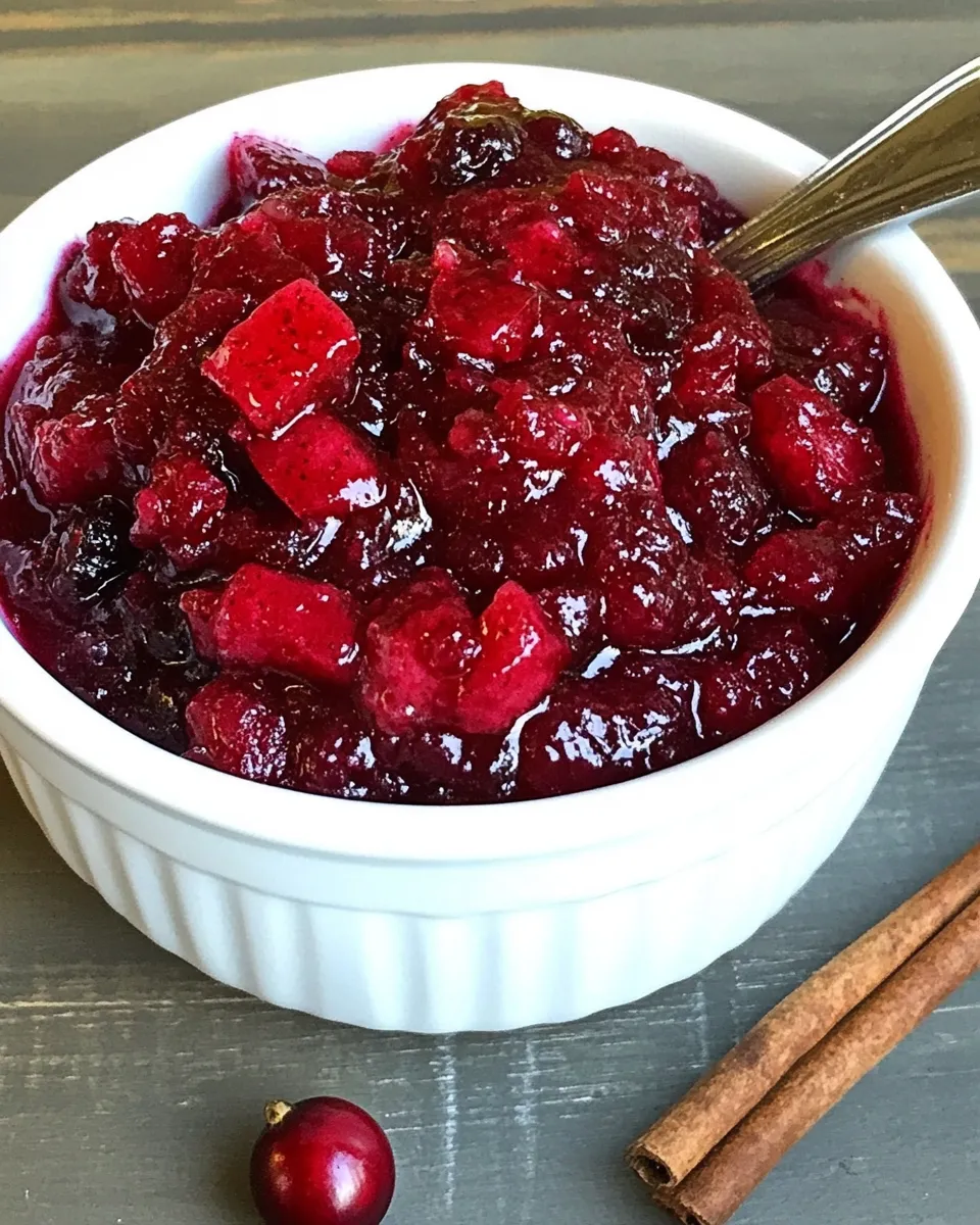 Easy Apple Cinnamon Cranberry Sauce recipe photo