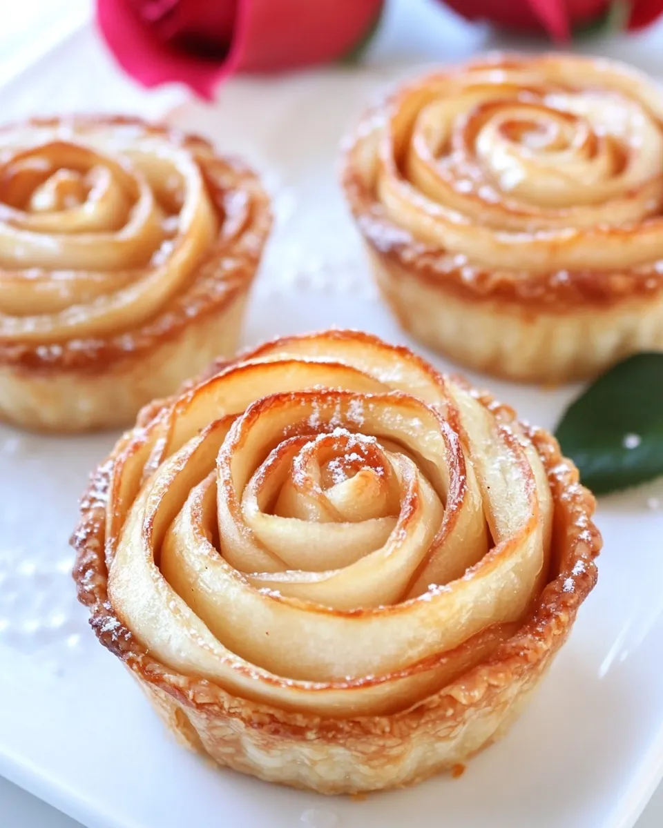 Easy Apple Date Rose Tarts recipe photo