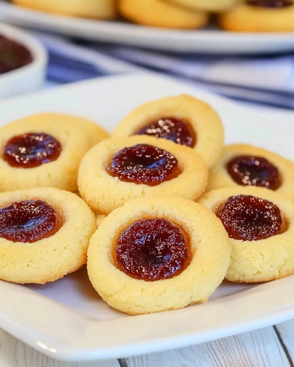 Homemade Apricot Jam Thumbprint Cookies photo