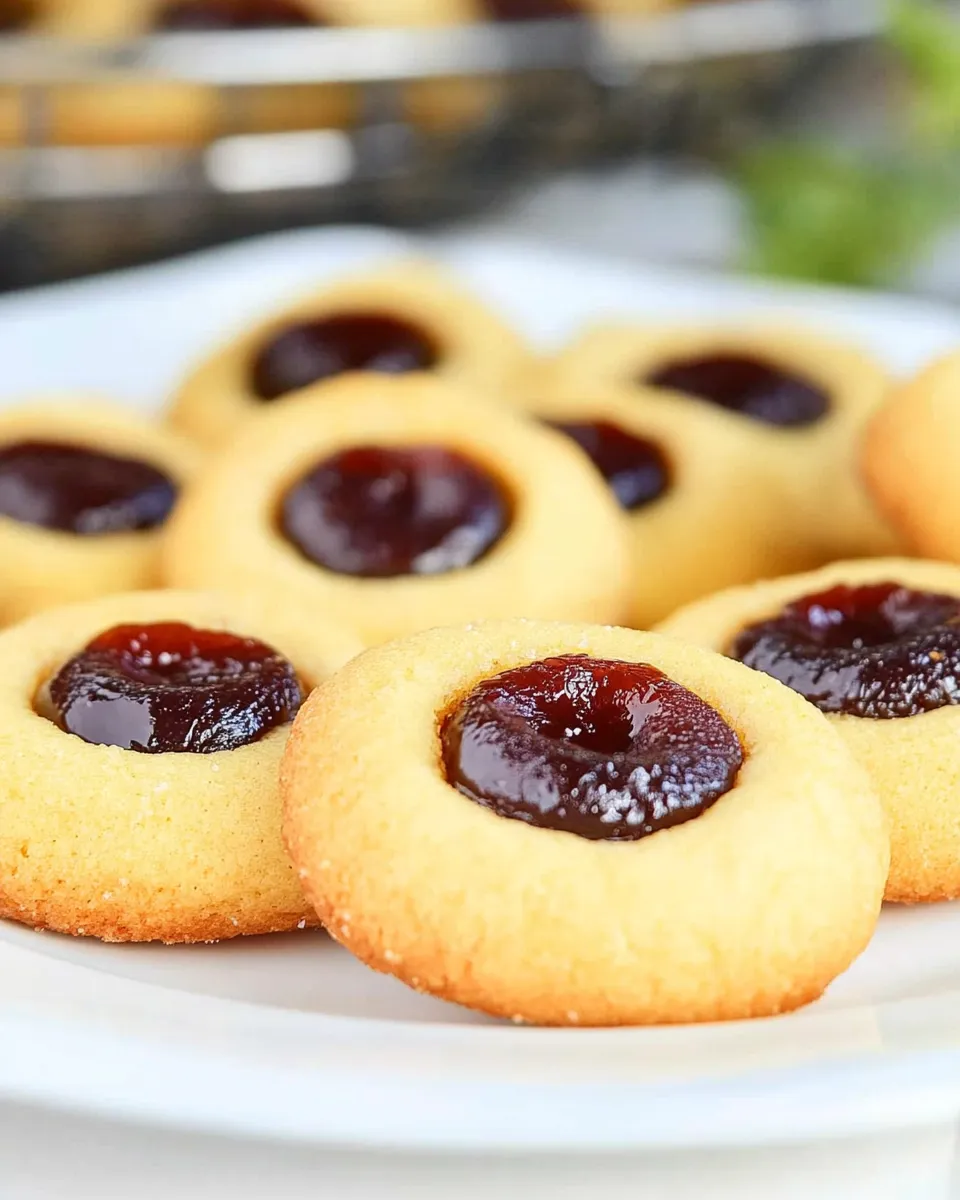 Easy Apricot Jam Thumbprint Cookies recipe photo