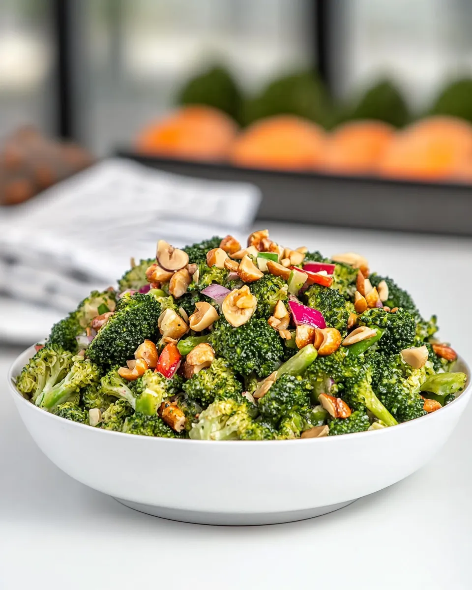 Delicious Asian Broccoli Salad shot