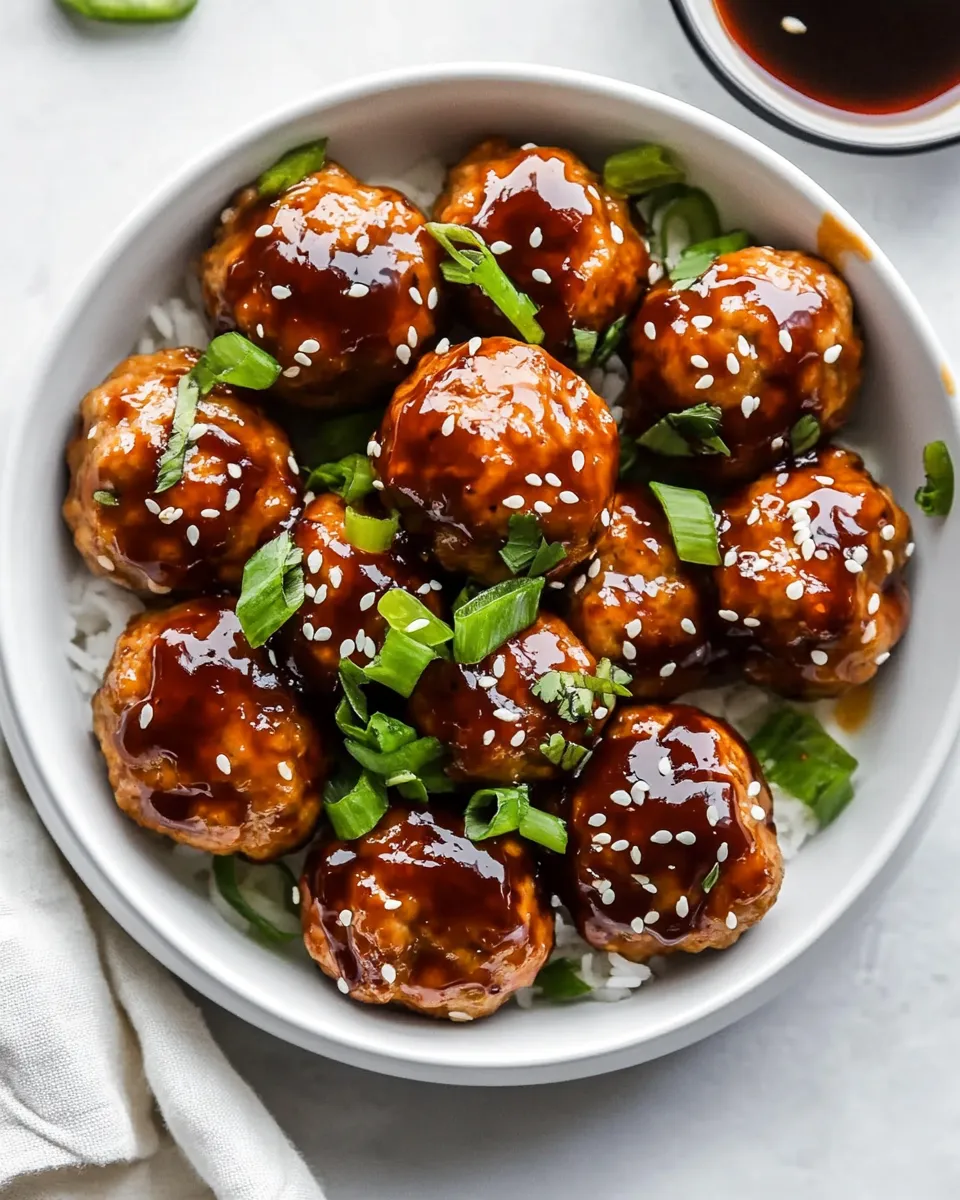 Delicious Asian Chicken Meatballs recipe photo