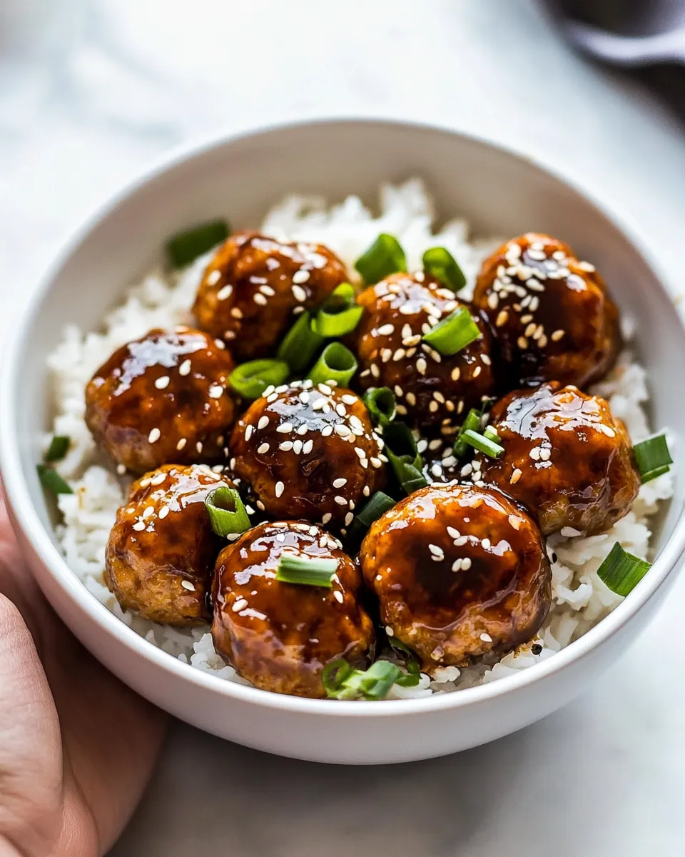 Savory Asian Chicken Meatballs dish photo