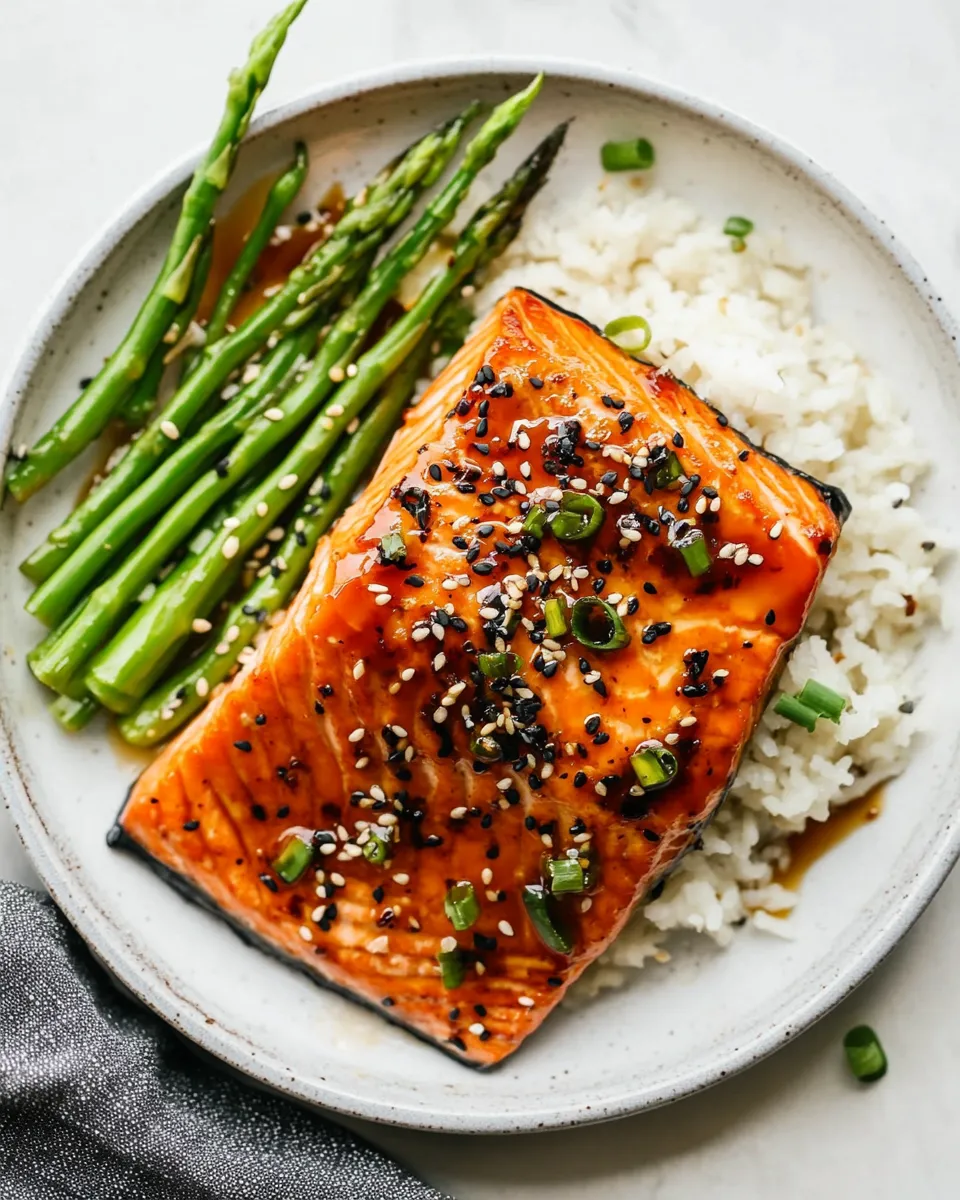 Delicious Asian Glazed Salmon shot