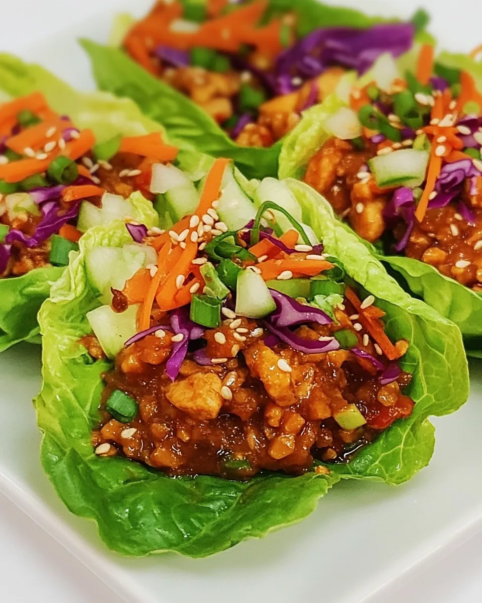 Homemade Asian Vegetable Lettuce Wrap with Peanut Sauce photo