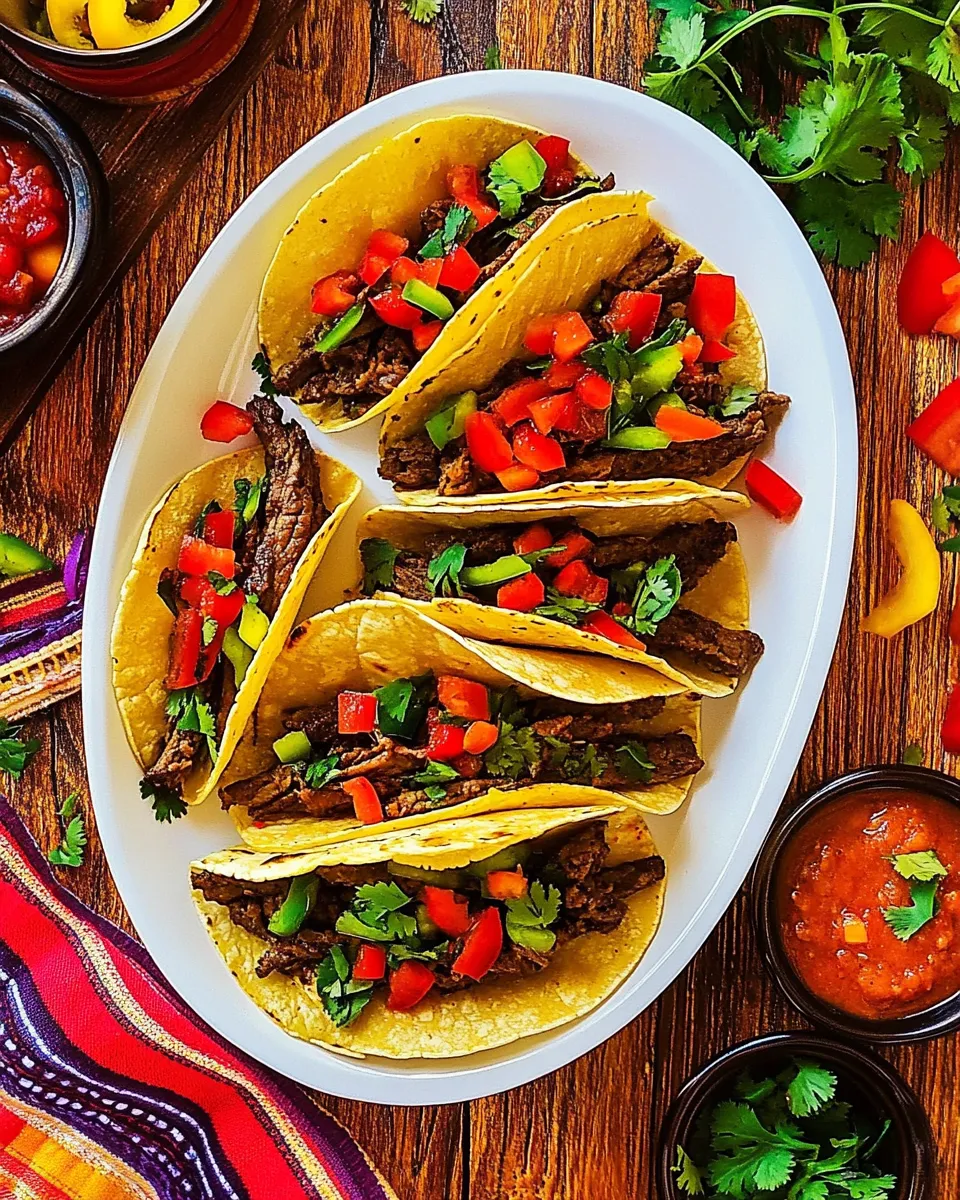 Delicious Authentic Tex-Mex Beef Tacos shot