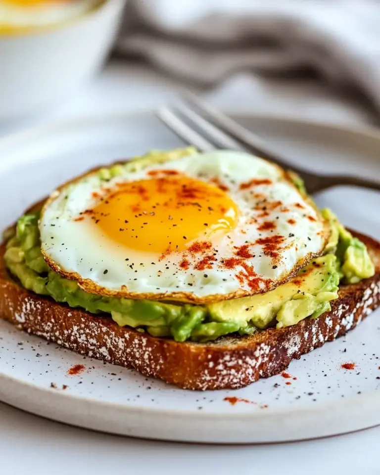 Homemade Avocado Toast with Egg photo