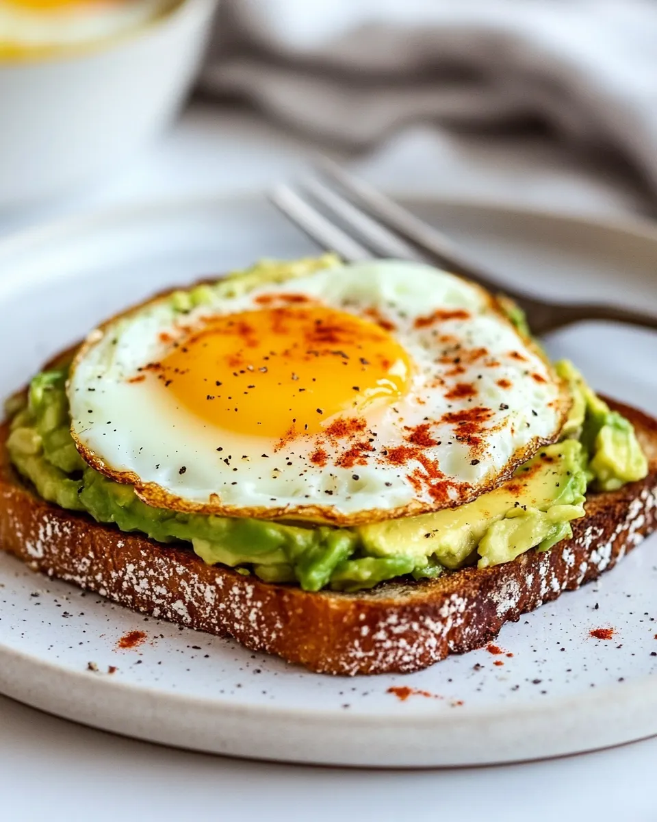 Homemade Avocado Toast with Egg photo
