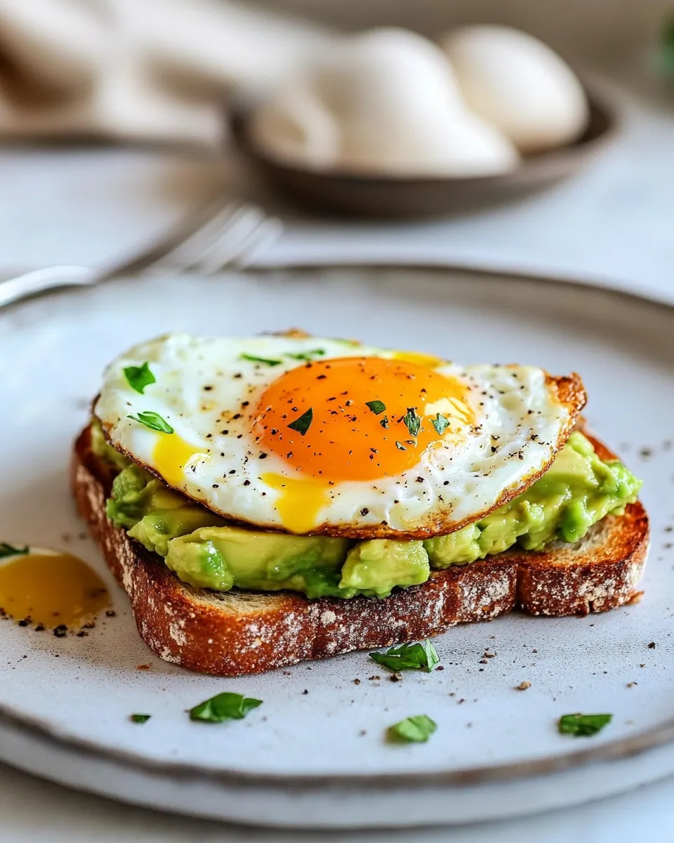 Classic Avocado Toast with Egg image